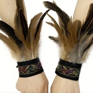 Feather wrist cuffs